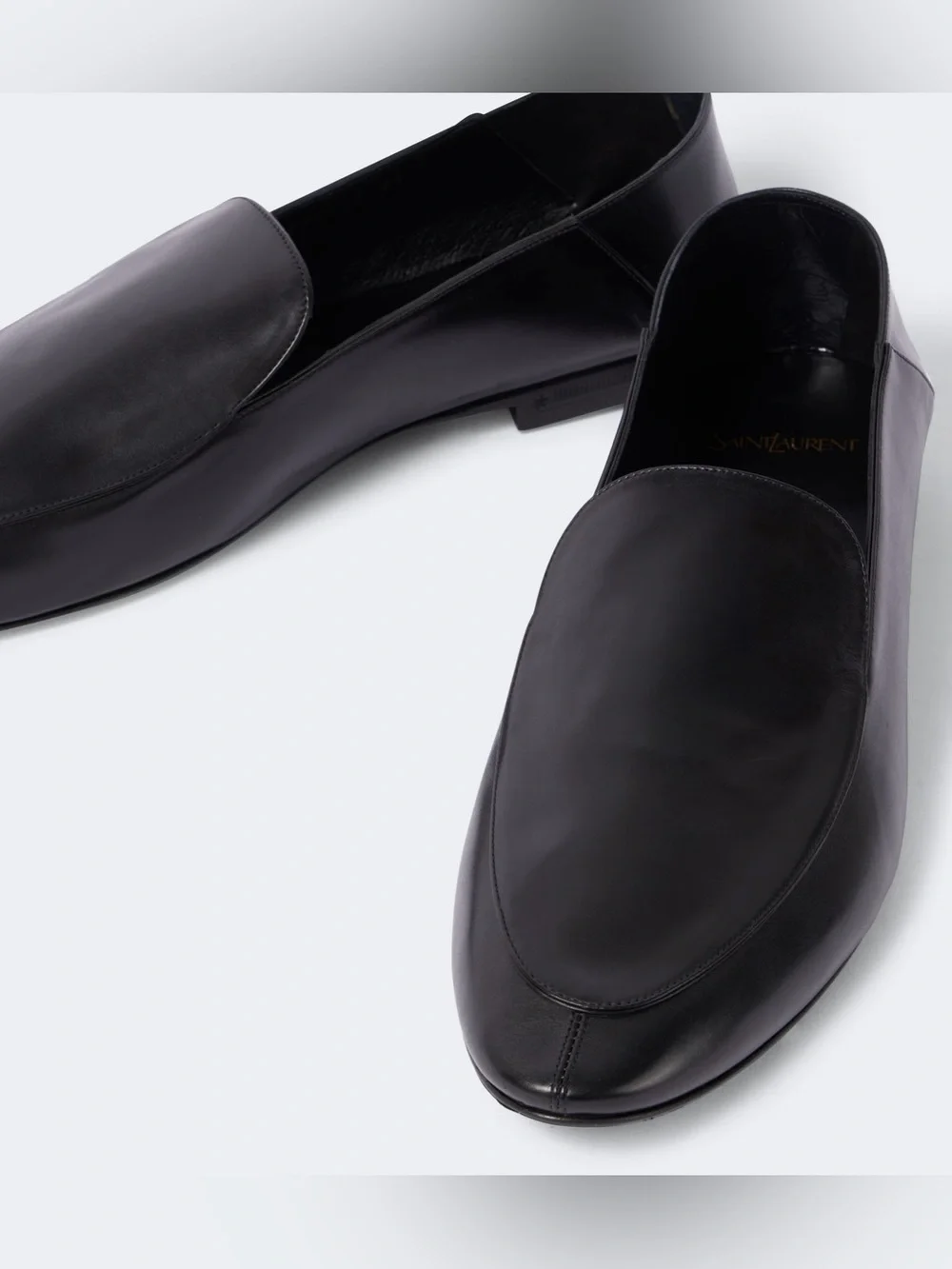 SAINT LAURENT PARIS Alain Loafers Slipper Black Leather 45/12 US Belgian YSL ROW